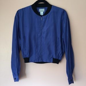 Esprit Jackets & Coats - Vintage Esprit Pinstripe Bomber Jacket Esprit Jackets & Coats - Vintage Esprit Pinstripe Bomber Jacket